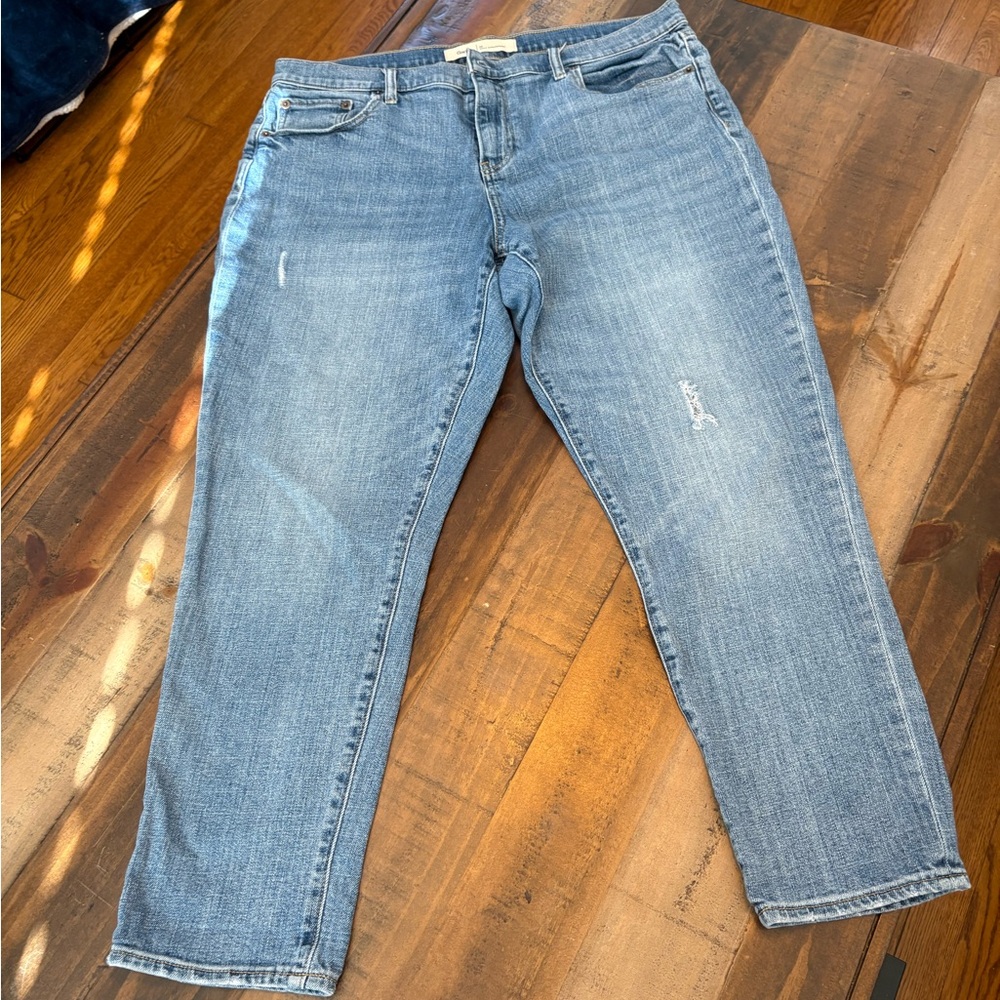 GAP Blue Best Girlfriend Jeans, cropped ankle length